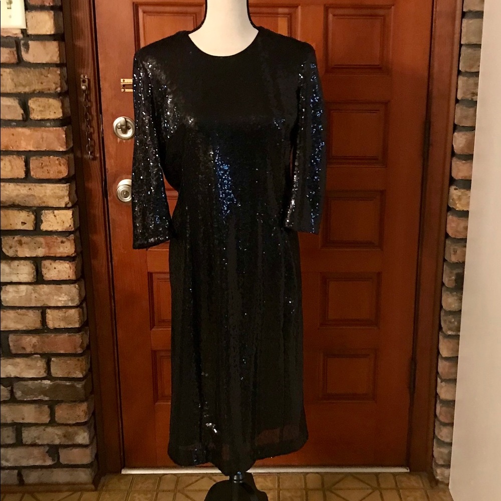 Black Sequined Dress